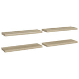 NNEVL Floating Wall Shelves 4 pcs Oak 80x23.5x3.8 cm MDF