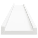 NNEVL Picture Frame Ledge Shelves 2 pcs White 80x9x3 cm MDF
