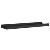 NNEVL Picture Frame Ledge Shelves 2 pcs Black 40x9x3 cm MDF