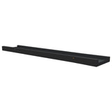 NNEVL Picture Frame Ledge Shelves 2 pcs Black 60x9x3 cm MDF