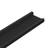 NNEVL Picture Frame Ledge Shelves 2 pcs Black 60x9x3 cm MDF