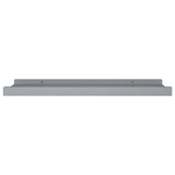 NNEVL Picture Frame Ledge Shelves 2 pcs Grey 40x9x3 cm MDF