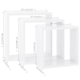 NNEVL Wall Cube Shelves 3 pcs White MDF