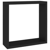 NNEVL Wall Cube Shelves 3 pcs Black MDF