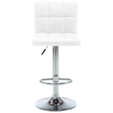 NNEVL Bar Stools 2 pcs White Faux Leather