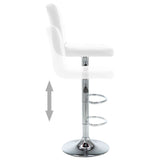 NNEVL Bar Stools 2 pcs White Faux Leather