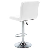 NNEVL Bar Stools 2 pcs White Faux Leather