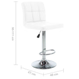 NNEVL Bar Stools 2 pcs White Faux Leather
