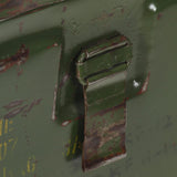 NNEVL Storage Trunk Military Style 68x24x66 cm Iron