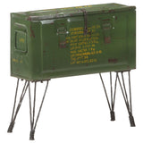 NNEVL Storage Trunk Military Style 68x24x66 cm Iron