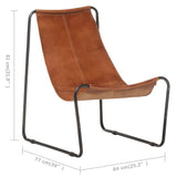 NNEVL Relaxing Chair Brown Real Leather