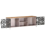 NNEVL TV Cabinet 120x30x40 cm Rough Mango Wood