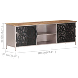 NNEVL TV Cabinet 120x30x40 cm Rough Mango Wood