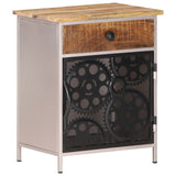 NNEVL Bedside Cabinet 40x30x50 cm Rough Mango Wood