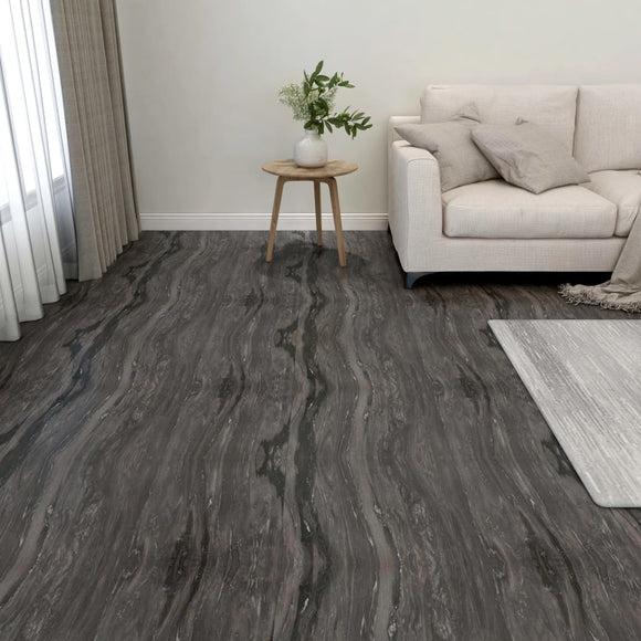 NNEVL Self-adhesive Flooring Planks 55 pcs PVC 5.11 m² Dark Grey