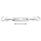 NNEVL 5 Piece Sunshade Sail Mounting Kit Stainless Steel