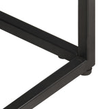 NNEVL Coffee Table Carved Top Black 110x60x34 cm Solid Mango Wood