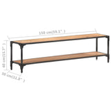 NNEVL TV Cabinet 150x30x40 cm Solid Acacia Wood