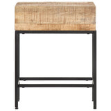 NNEVL Side Table 40x30x50 cm Solid Rough Mango Wood
