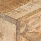 NNEVL Side Table 40x30x50 cm Solid Rough Mango Wood