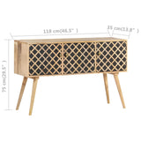 NNEVL Sideboard 118x35x75 cm Solid Mango Wood