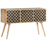 NNEVL Sideboard 118x35x75 cm Solid Mango Wood