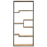 NNEVL Bookcase 80x30x180 cm Rough Mango Wood
