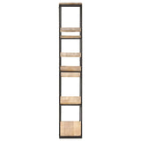 NNEVL Bookcase 80x30x180 cm Rough Mango Wood