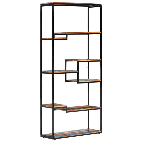 NNEVL Bookcase 80x30x180 cm Solid Reclaimed Wood
