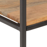 NNEVL Bookcase 80x30x180 cm Solid Acacia Wood