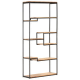 NNEVL Bookcase 80x30x180 cm Solid Acacia Wood