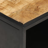 NNEVL Coffee Table with Carved Door 90x55x36 cm Rough Mango Wood