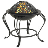 NNEVL Fire Pit with Poker 49 cm Steel