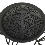 NNEVL Fire Pit with Poker 49 cm Steel