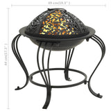 NNEVL Fire Pit with Poker 49 cm Steel