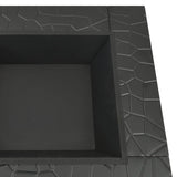 NNEVL Garden Fire Pit with Poker 81x81x47 cm XXL Steel