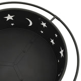 NNEVL Fire Pit with Poker 76 cm XXL Steel