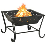 NNEVL Fire Pit with Poker 62 cm XXL Steel