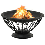 NNEVL Fire Pit with Poker 75 cm XXL Steel
