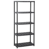NNEVL Storage Shelf 5-Tier Black 71x38x170 cm Plastic