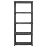 NNEVL Storage Shelf 5-Tier Black 71x38x170 cm Plastic