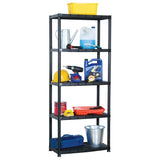 NNEVL Storage Shelf 5-Tier Black 71x38x170 cm Plastic