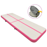 NNEVL Inflatable Gymnastics Mat with Pump 300x100x15 cm PVC Pink