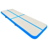 NNEVL Inflatable Gymnastics Mat with Pump 300x100x15 cm PVC Blue