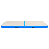NNEVL Inflatable Gymnastics Mat with Pump 300x100x15 cm PVC Blue