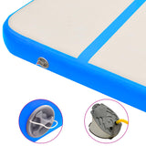 NNEVL Inflatable Gymnastics Mat with Pump 300x100x15 cm PVC Blue