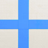 NNEVL Inflatable Gymnastics Mat with Pump 300x100x15 cm PVC Blue