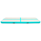 NNEVL Inflatable Gymnastics Mat with Pump 300x100x15 cm PVC Green