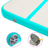 NNEVL Inflatable Gymnastics Mat with Pump 300x100x15 cm PVC Green