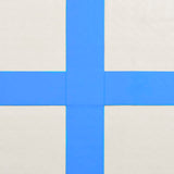NNEVL Inflatable Gymnastics Mat with Pump 400x100x15 cm PVC Blue